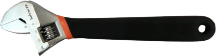 Ключ разводной Bohrer 200 мм / 8 обрезинен. ручка