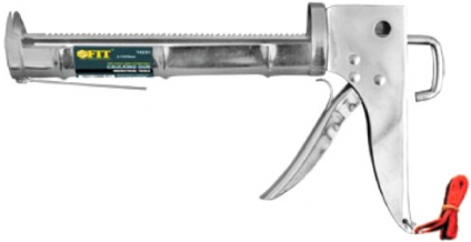 Пистолет для герметика FIT полукорп.хром.225мм