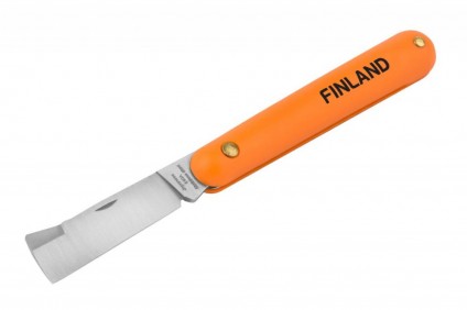 Нож садовый Finland прививочный с прямым лезвием из нерж стали ЦИ 1453
