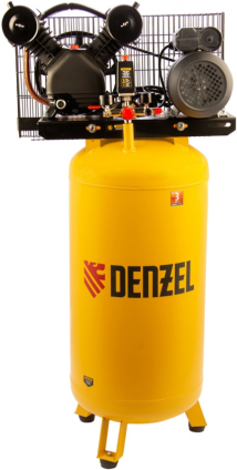 Компрессор DENZEL вертикальный,рем. привод BCV2200/100V, 2,3 кВт, 100 литров, 440 л/мин