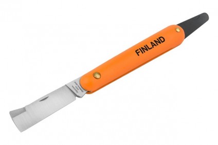 Нож садовый Finland прив с язычком д/отгиба коры с прям лезвием из нерж стали ЦИ 1454