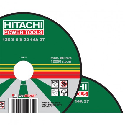 Круг отрезной по металлу HITACHI 125х1.0х22