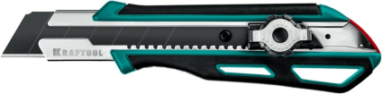 Нож KRAFTOOL с двойным фиксат. GRAND-25, сегмент. 25 мм,