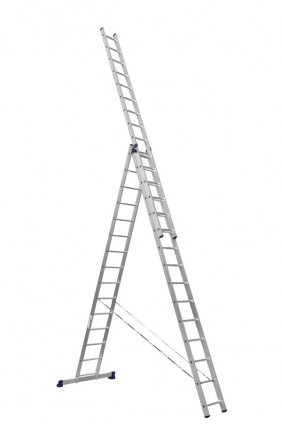 Лестница алюминиевая Алюмет 3x15 ступеней