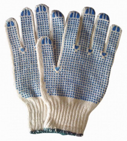 Четырехнитевые перчатки х/б с пвх 10 класс вязки «Стандарт»