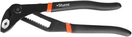Клещи переставные Sturm 250мм пластик. губки, винтовые, раскрытие 60мм 1020-06-D250