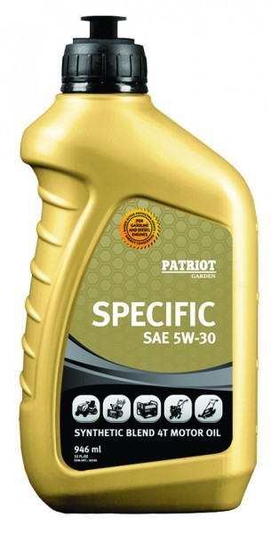 Масло Patriot 4-х тактное минеральное 0,946л. SUPREME HD SAE 30 4T