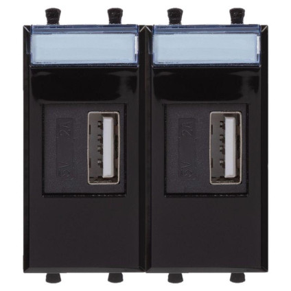 Устройство зарядное USB 2мод. 2.1А Avanti Черный квадрат DKC 4402542