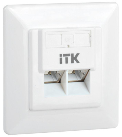 Розетка компьютерная 2-м СП RJ45 кат.6 FTP ITK CS2-1C06F-2-1