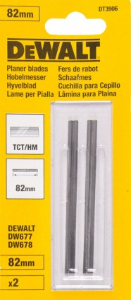 Ножи для электрорубанков,твердосплавные (TCT) двусторонние нож, 82 мм, 1 пара DT3906