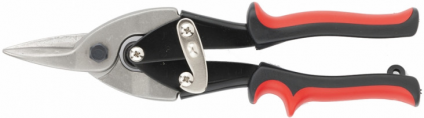Ножницы по металлу MATRIX 250 мм, пряморежущие, обрезин. рукоятки