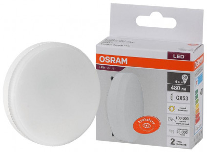 Лампа светодиодная LED Value LVGX5350 6SW/830 230В GX53 10х1 RU OSRAM 4058075581975