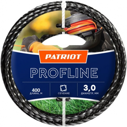 Леска PATRIOT Profline D 3,0 мм L 400 м (скрученный квадрат, черный)