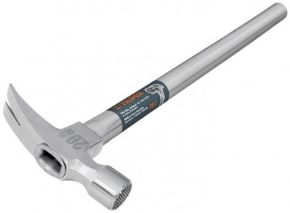 Молоток-гвоздодер метал. ручка 48 см, магнит. паз для гвоздей, 0,57 кг MOR-20F