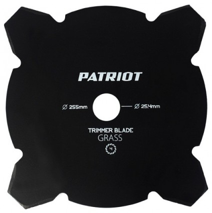 Диск для травы PATRIOT D 255*25,4мм 4-зубый ТВМ-4