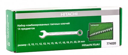 Ключи комбинированные гаечные HITACHI 14пр в скрутке