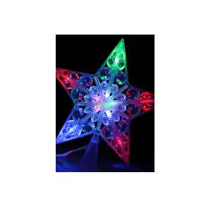Фигурка Макушка на елку Звезда 10 мигающих светодиодов шнур 2м IP20 Космос KOC_STAR10LED_RGB