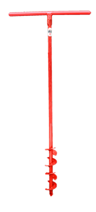 Бур почвенный 4 шнека (D шнека - 100 мм, D трубы - 20 мм)