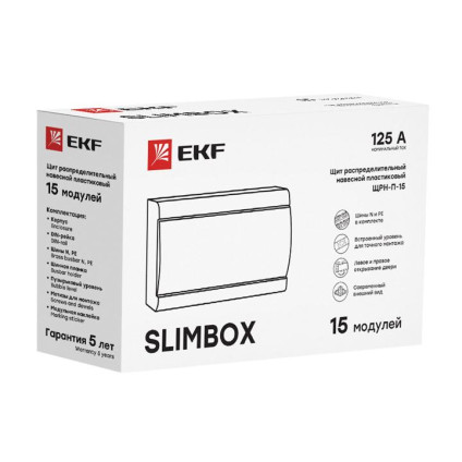 Щит ЩРН-П-15 SlimBox IP41 бел. дверца PROxima EKF sb-n-15w