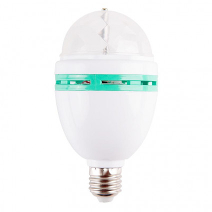 Лампа светодиодная Диско 3LED RGB 6Вт E27 220В 80х80х195мм NEON-NIGHT 601-253