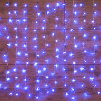 Гирлянда Светодиодный Дождь 2.5x2м свечение с динамикой 300LED син. 230В провод прозр. Neon-Night 235-053