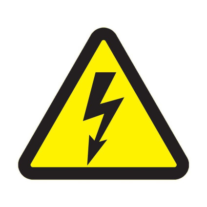 Наклейка знак электробезопасности Опасность поражения электротоком  100х100х100мм Rexant 56-0005