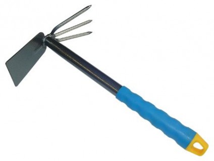 Мотыжка 3 зуба + тяпка ЕВРО с пластиковой ручкой