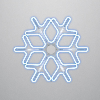 Фигура Снежинка из гибкого неона 60х60см син./бел. эффект тающих сосулек Neon-Night 501-223