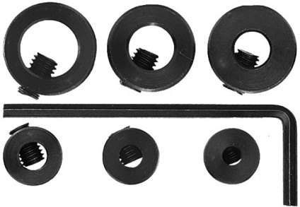 Стопперы для сверел, набор 6 шт. (3, 4, 5, 6, 8, 10 мм) FIT